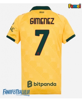 AC Milan Santiago Gimenez #7 Tricou Fotbal Replică 2025-26 Femei Treilea